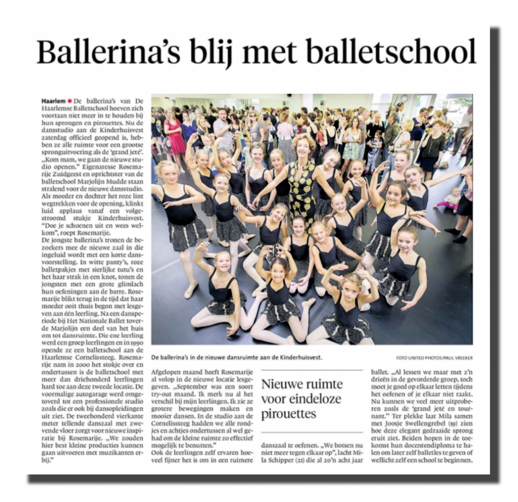 Opening nieuwe studio De Haarlemse Balletschool